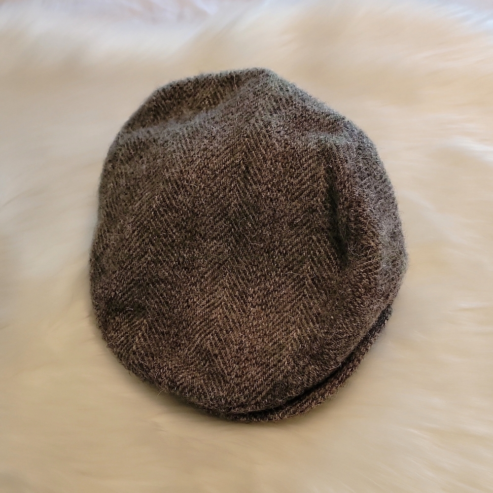 Harris Tweed Men's Gray Wool Cap 7 1/8